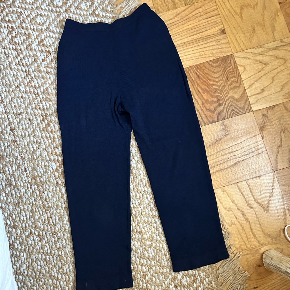 St John Navy Basic Sweater Pants - image 4
